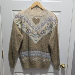 Studio Michelle Stewart Vintage Hand Knit Sweater Ptp 23 inches